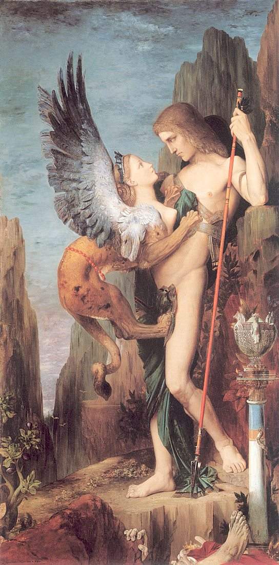 Gustave Moreau, Oedipus en de sfinx, 1864.