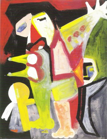 Jan Elburg, z.t., gouache, 64,5 x 49 cm, 1953.