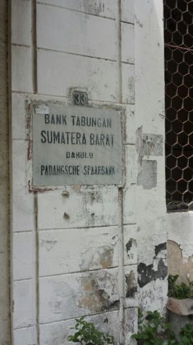 Naambord Padangsche Spaarbank