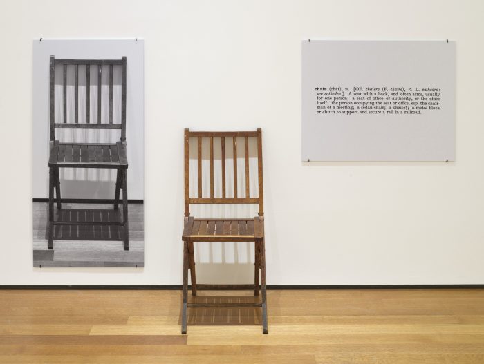 Kosuth, One and Three Chairs (1965)