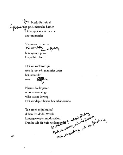 facsimile van gedicht