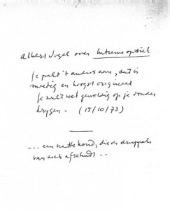 Opmerking van Albert Vogel