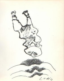 drielagendiep tekening Lucebert