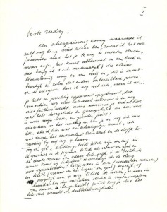 Facsimile van blz. 1 brief