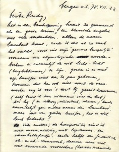 Facsimile van blz. 1 brief