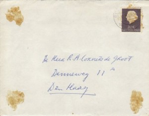 Versozijde enveloppe Lucebert 1967