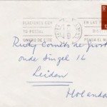 Versozijde enveloppe Lucebert 1979