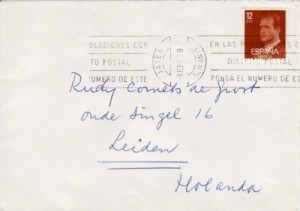 Versozijde enveloppe Lucebert 1979