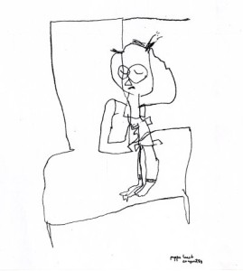 Tekening 'papa leest'