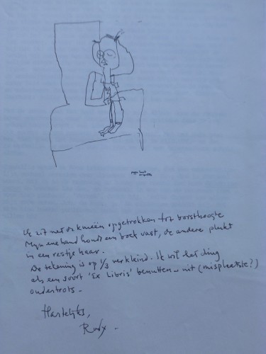 Tekening Machteld plus onderschrift