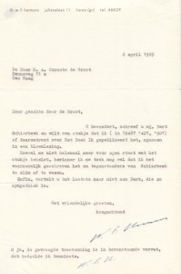 Facsimile van brief Hermans