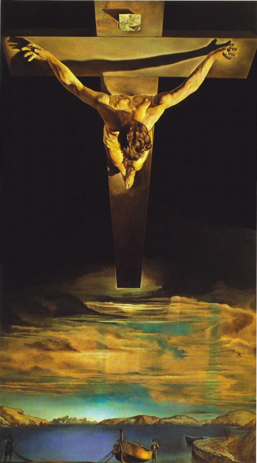 Salvador Dalí, El Christo de San Juan de la Cruz, 1951 (afbeelding niet bij oorspronkelijk artikel).