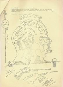 Tekening van Cornets de Groot als revolutionair