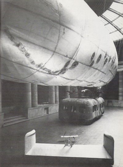 Panamarenko, 'Zeppelin', 1972. 1100 x 2800 x 600 cm, rotan, plastic.