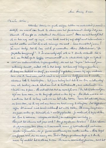 Facsimile van brief