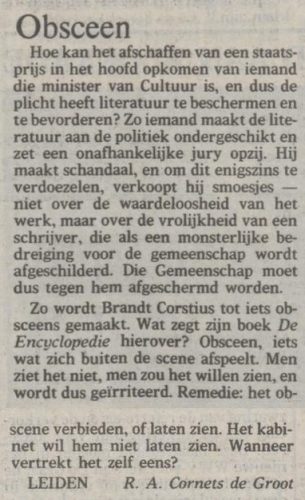 Facsimile van krantenknipsel